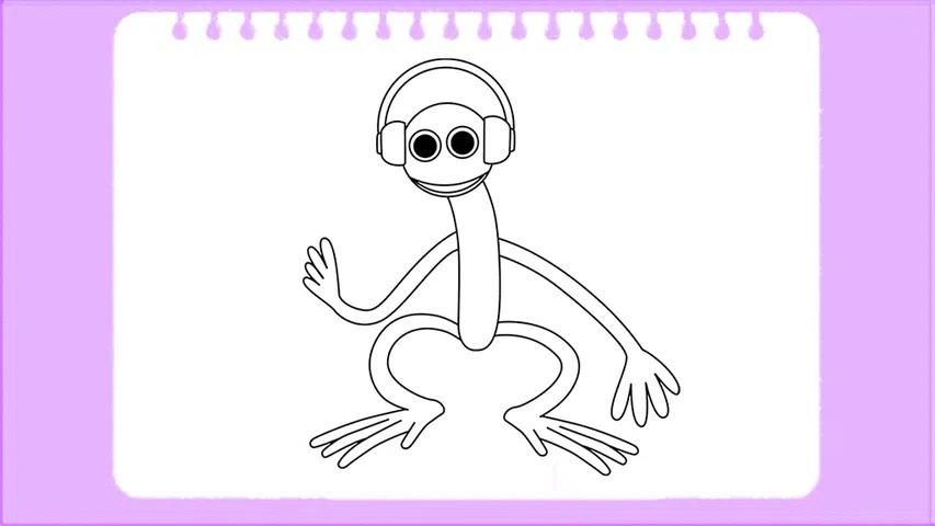 紫色彩虹朋友着色 紫色彩虹朋友着色