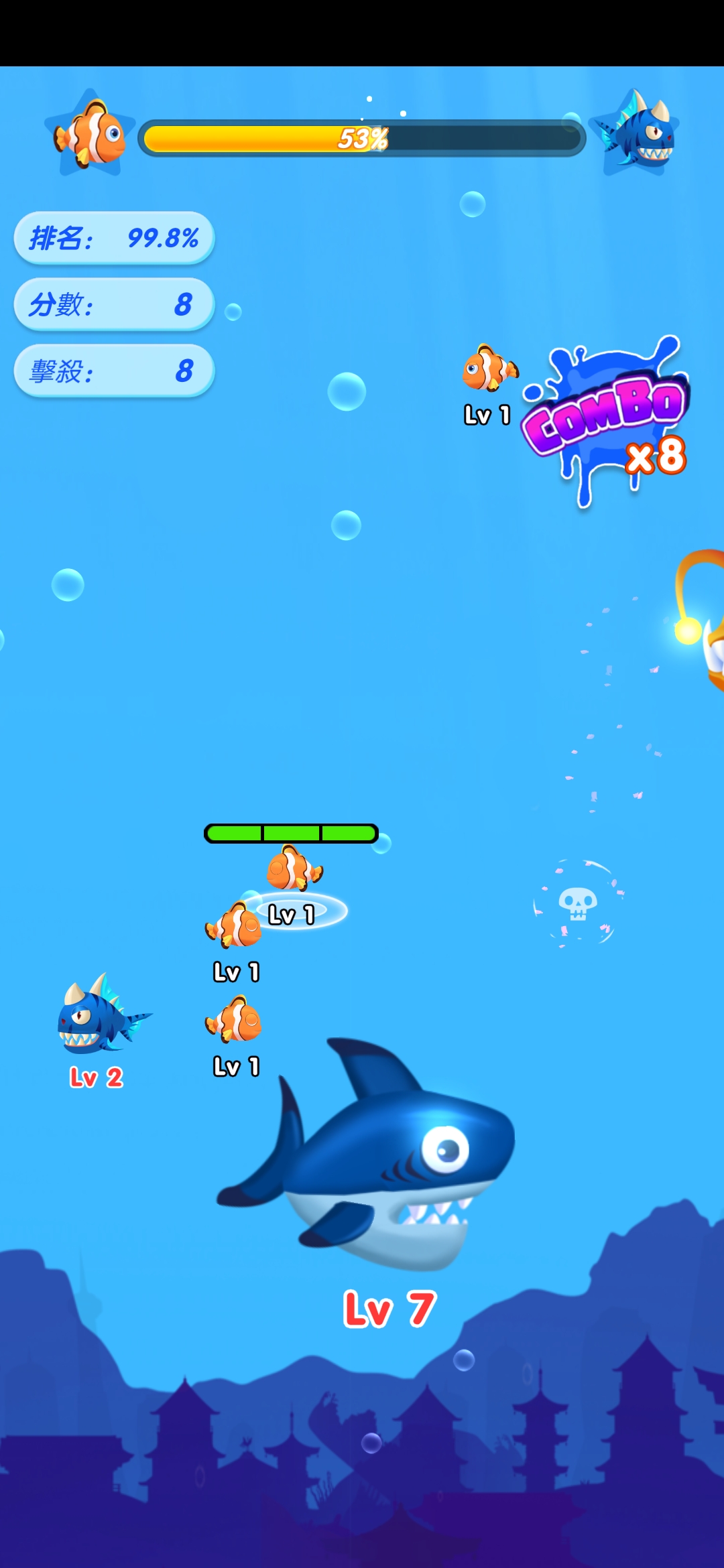 大鱼吃小鱼进化