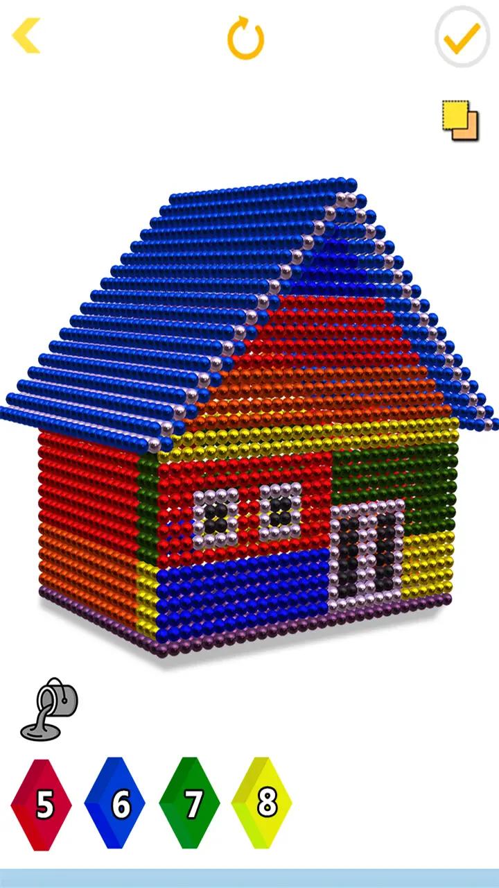 房屋磁铁世界3D：由电磁球建造