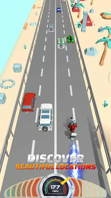 卡通自行车赛车