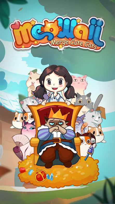 可爱的猫咪花园