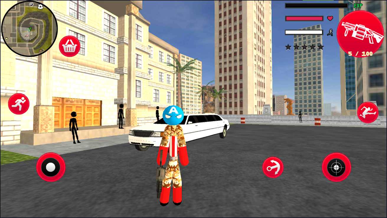 美国队长火柴人绳索英雄