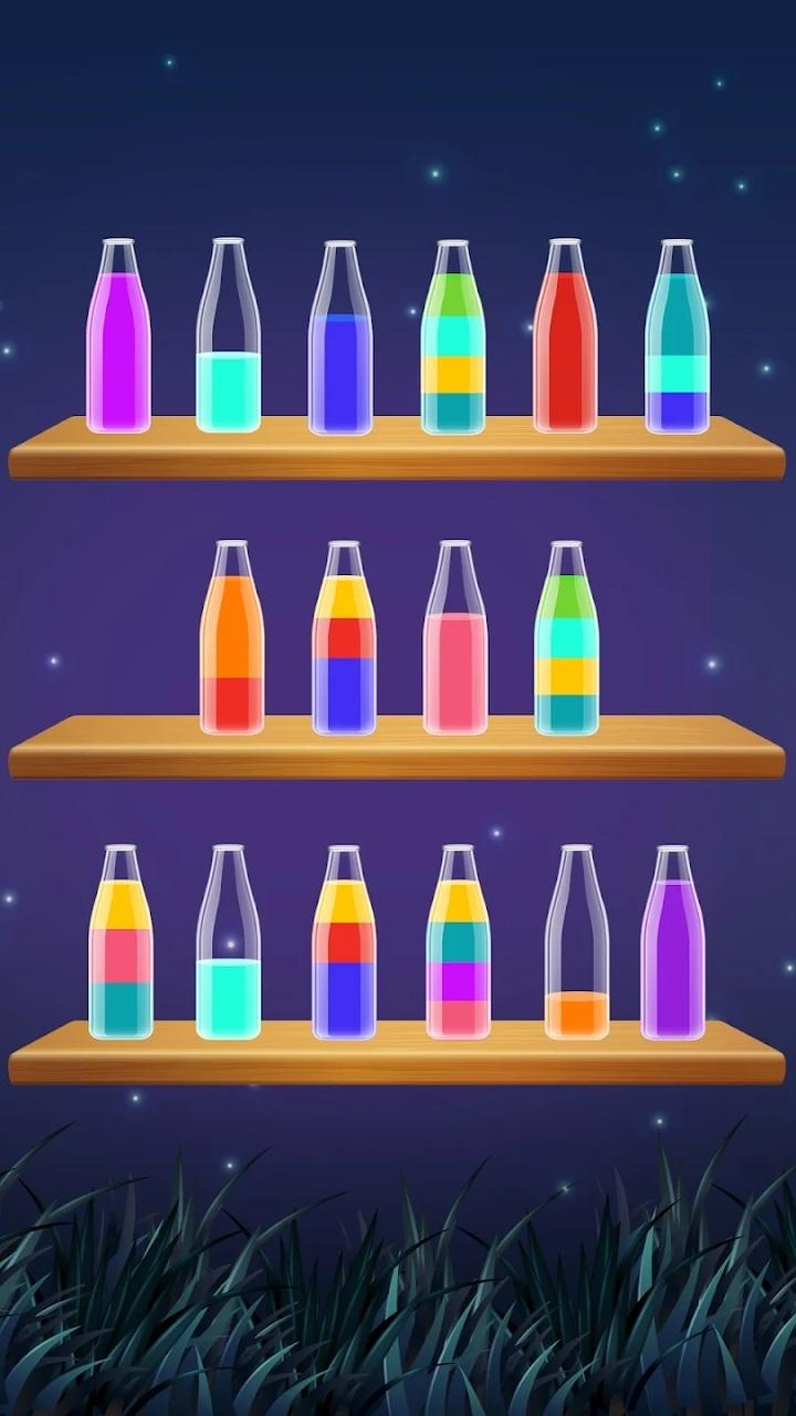 彩色水排序木本拼圖