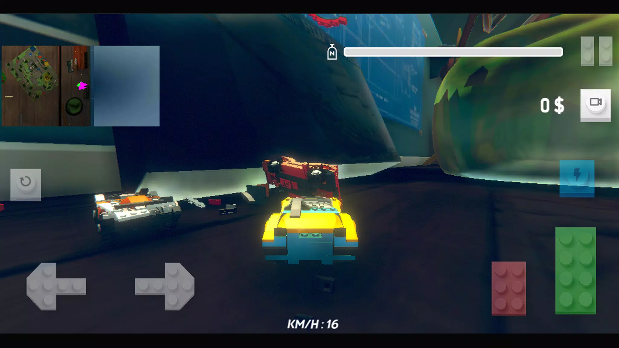 迷你积木车大碰撞