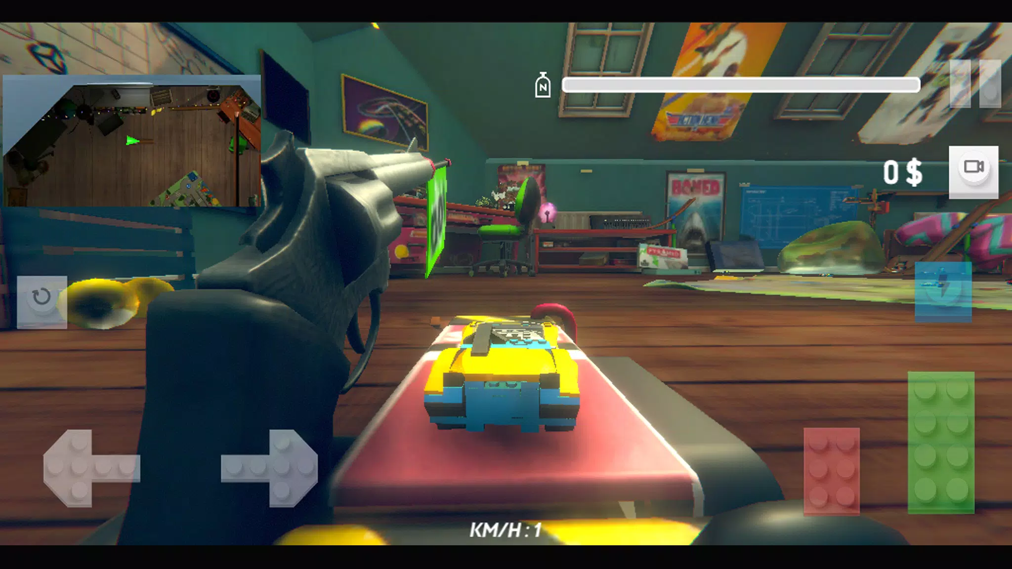 迷你积木车大碰撞