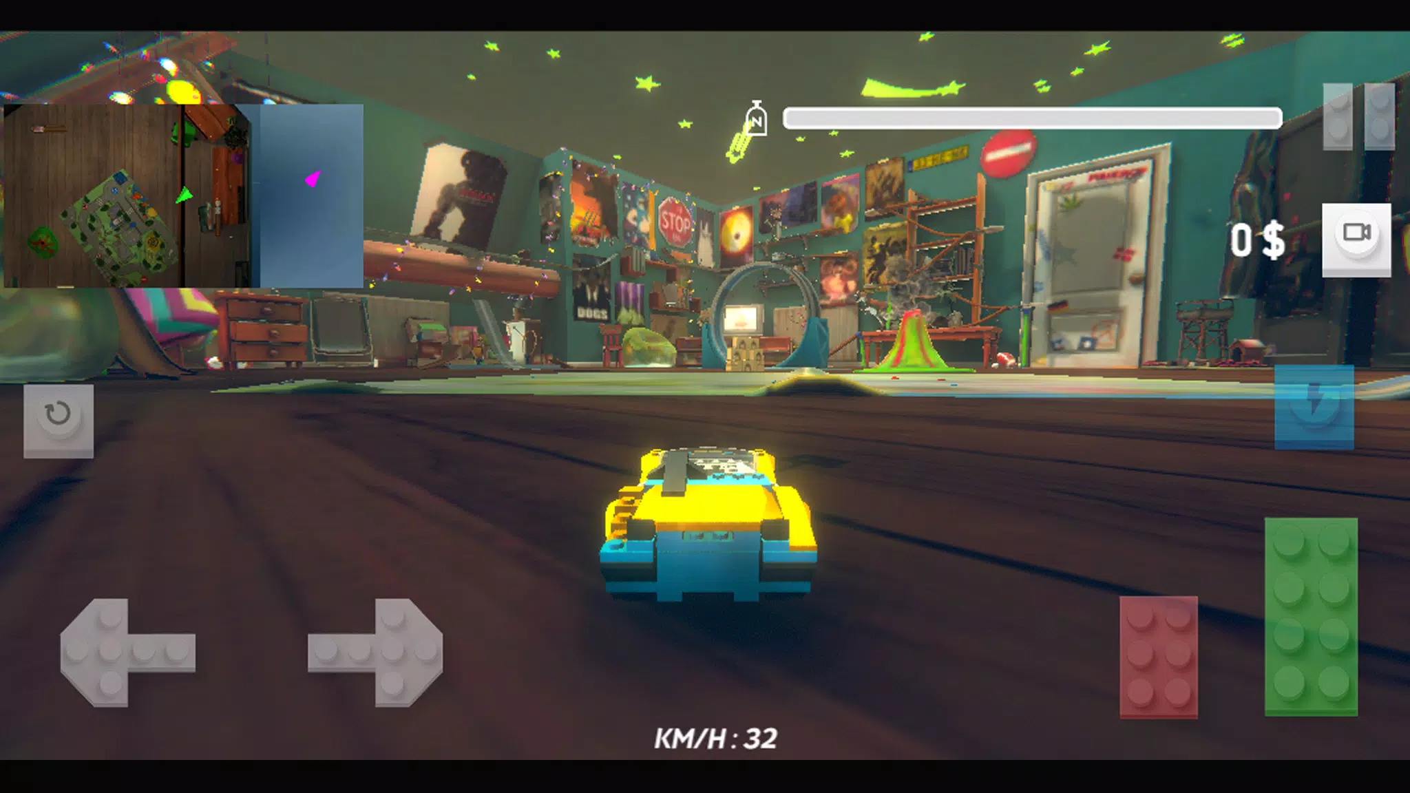 迷你积木车大碰撞