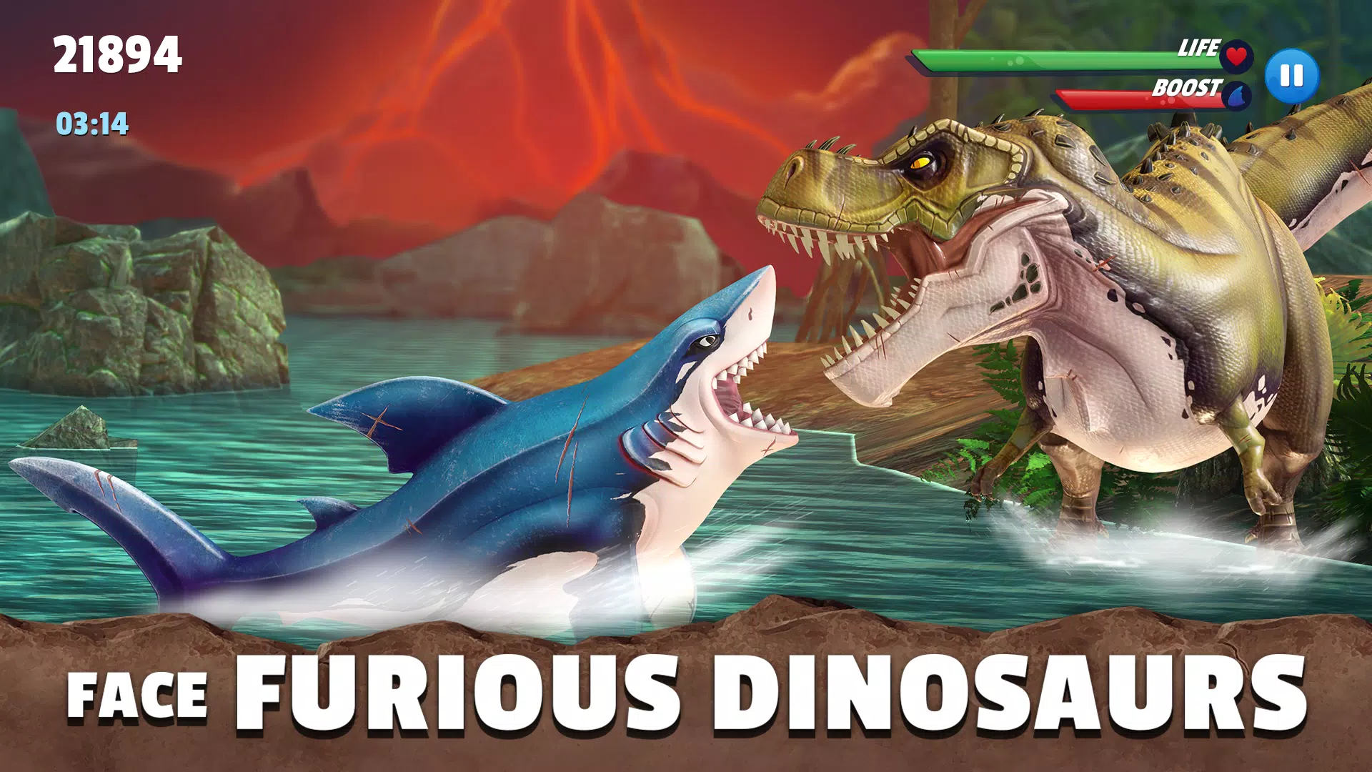 饥饿鲨：史前世界汉化版(大量金币钻石)