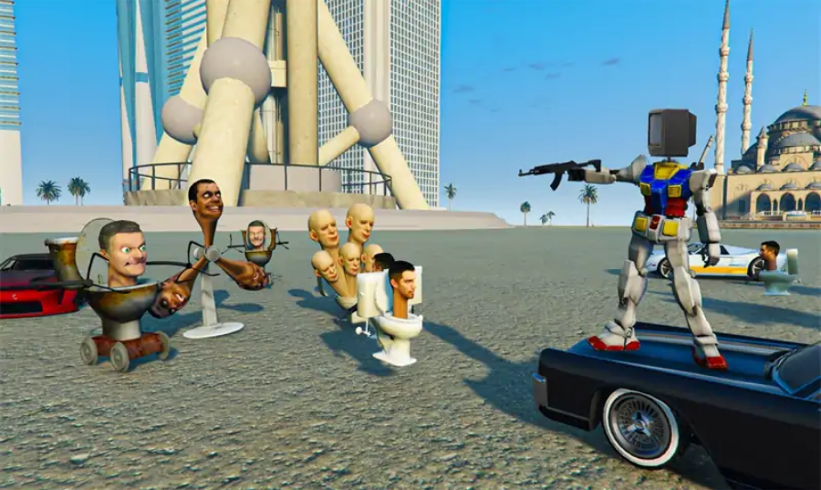 机器人马桶头∶厕所大战 机器人马桶头∶厕所大战