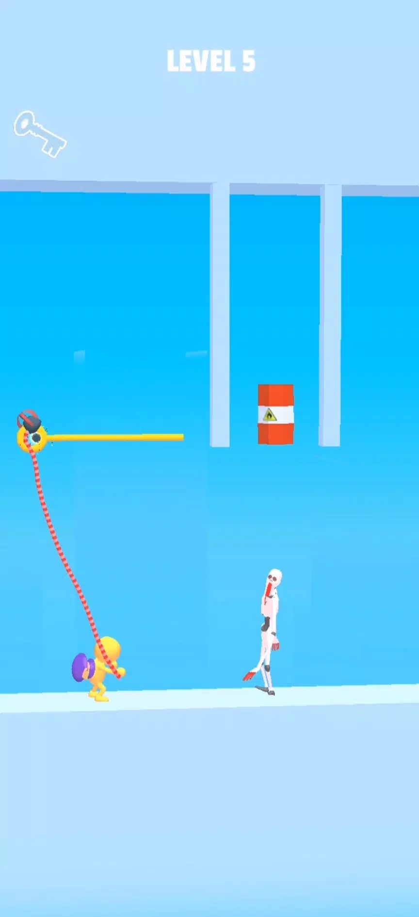 用绳索拴住敌人