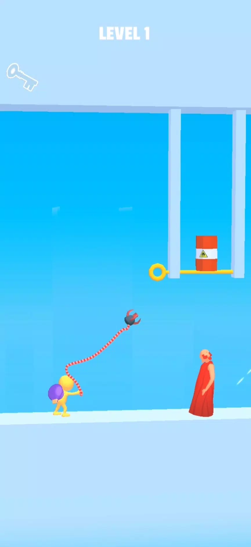 用绳索拴住敌人