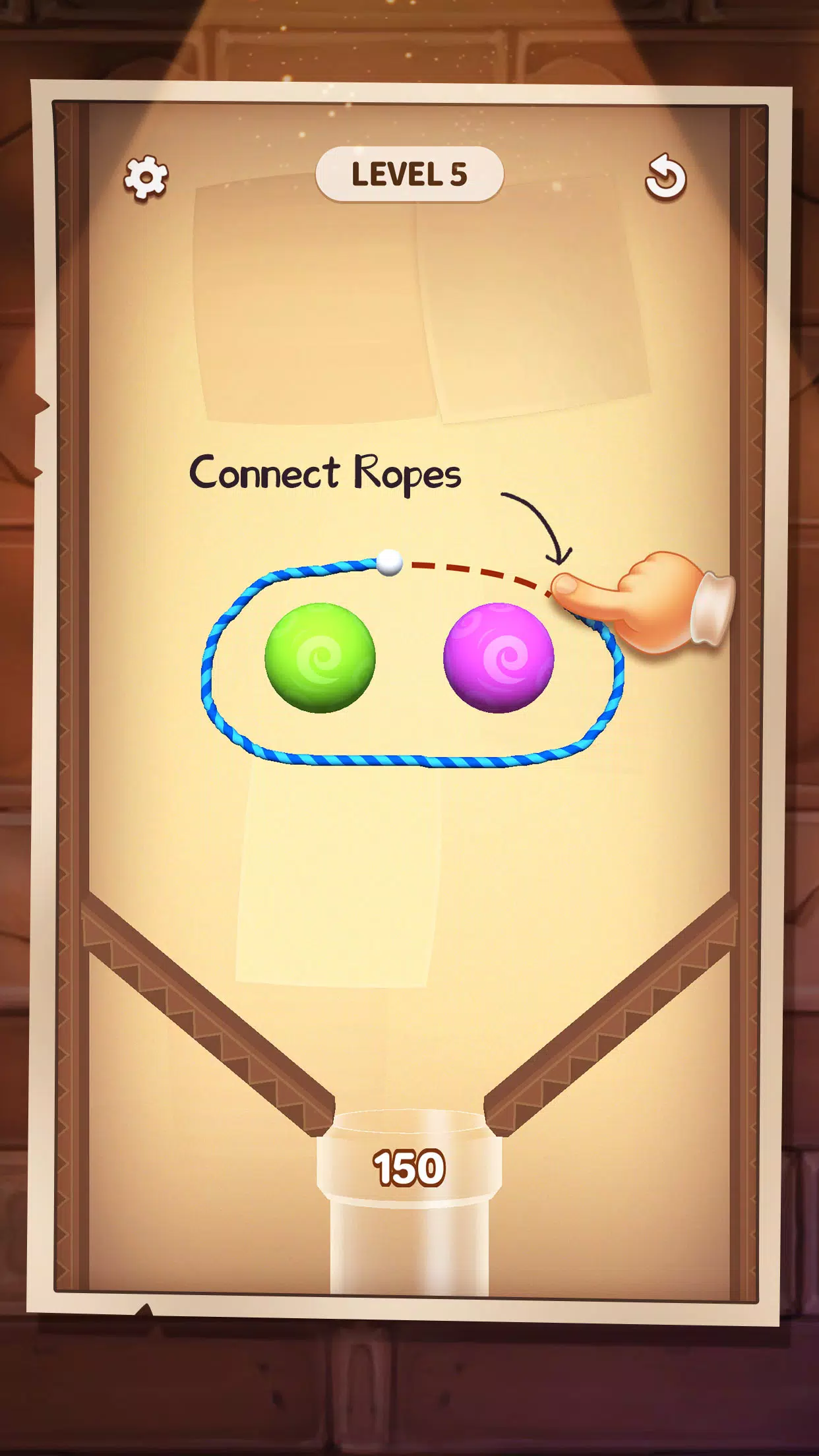 儿童游戏：绳索和球