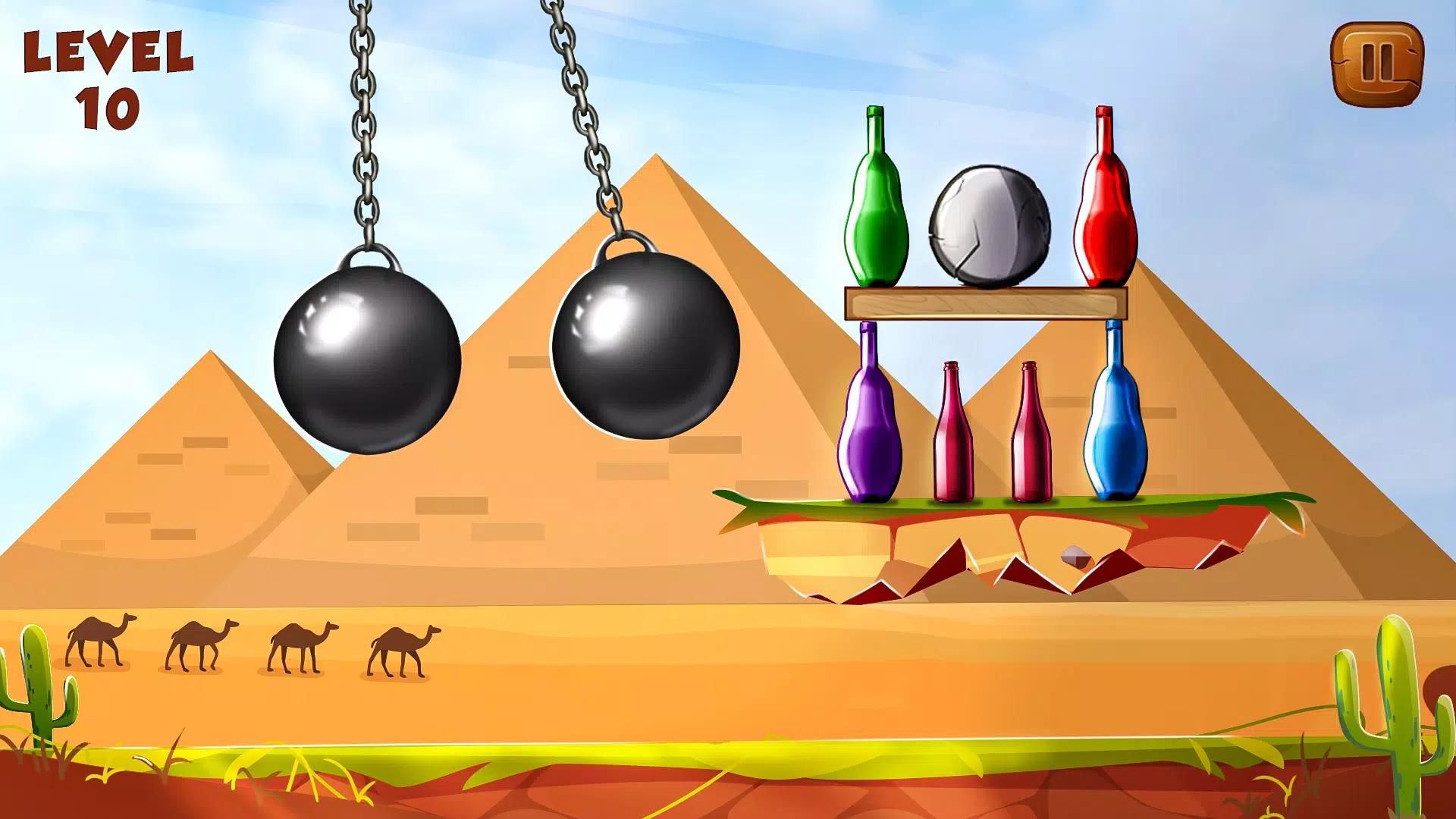 瓶子射击弹弓游戏