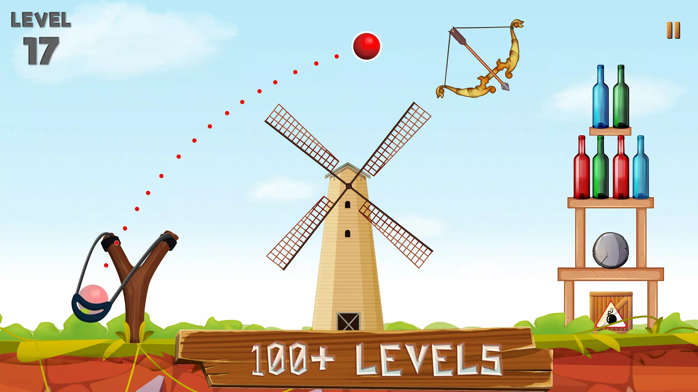 瓶子射击弹弓游戏