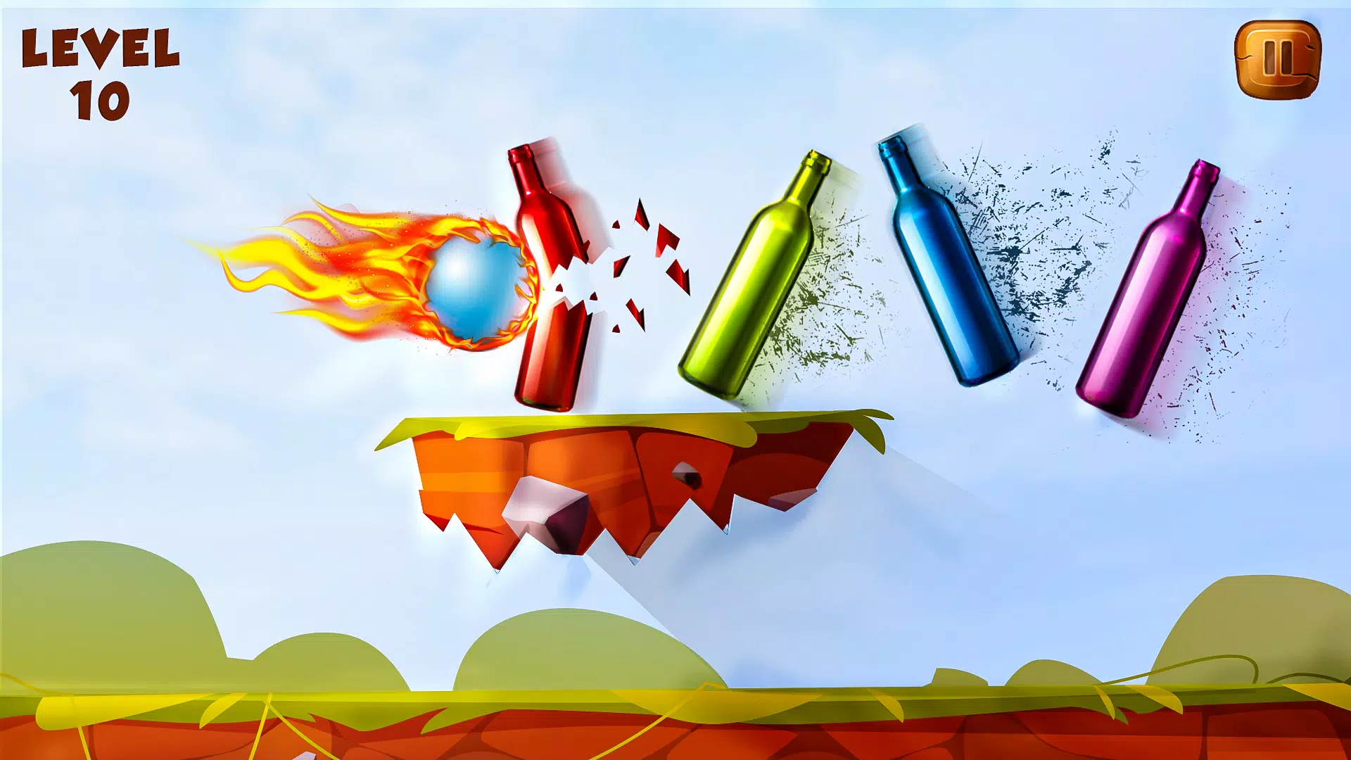 瓶子射击弹弓游戏