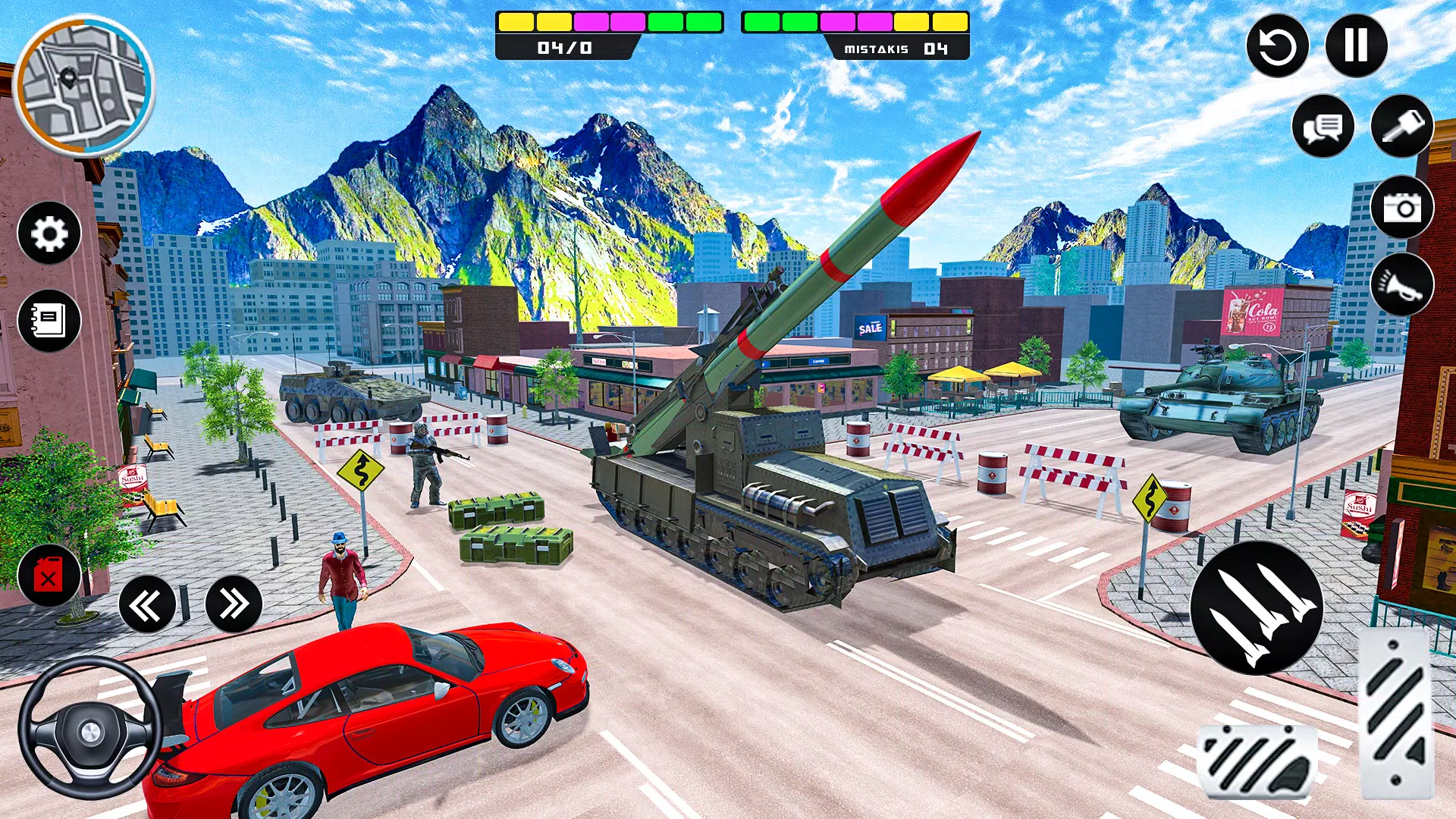 火箭攻击导弹卡车3d