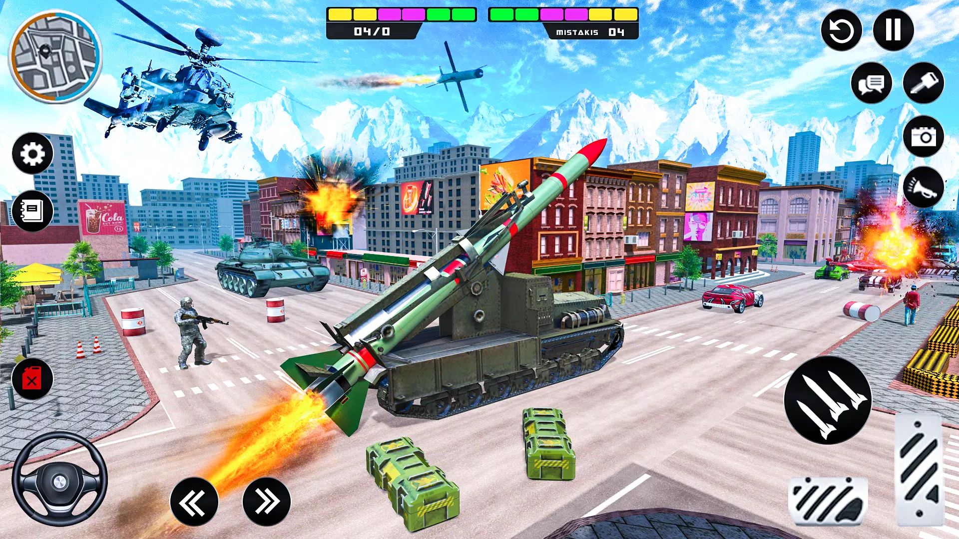 火箭攻击导弹卡车3d