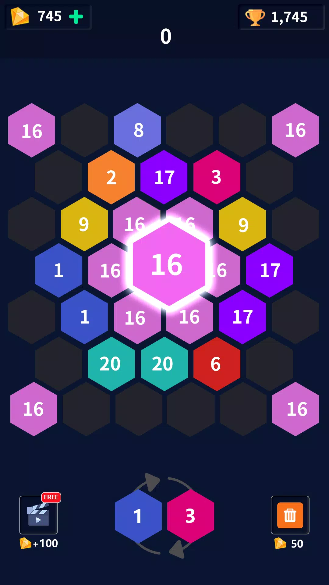 合并谜题六进制块