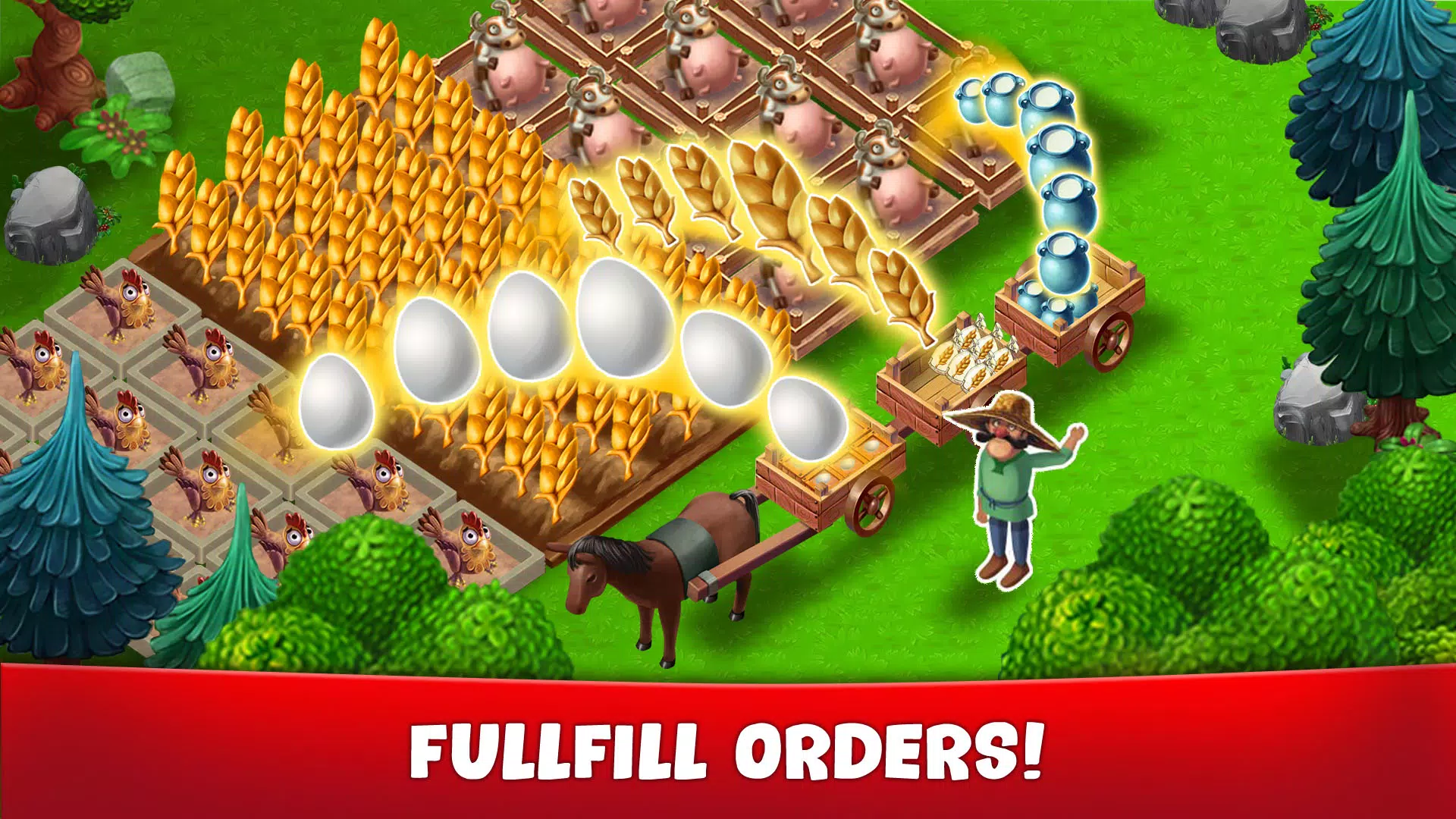 城镇景观:农场和城市建筑 城镇景观:农场和城市建筑