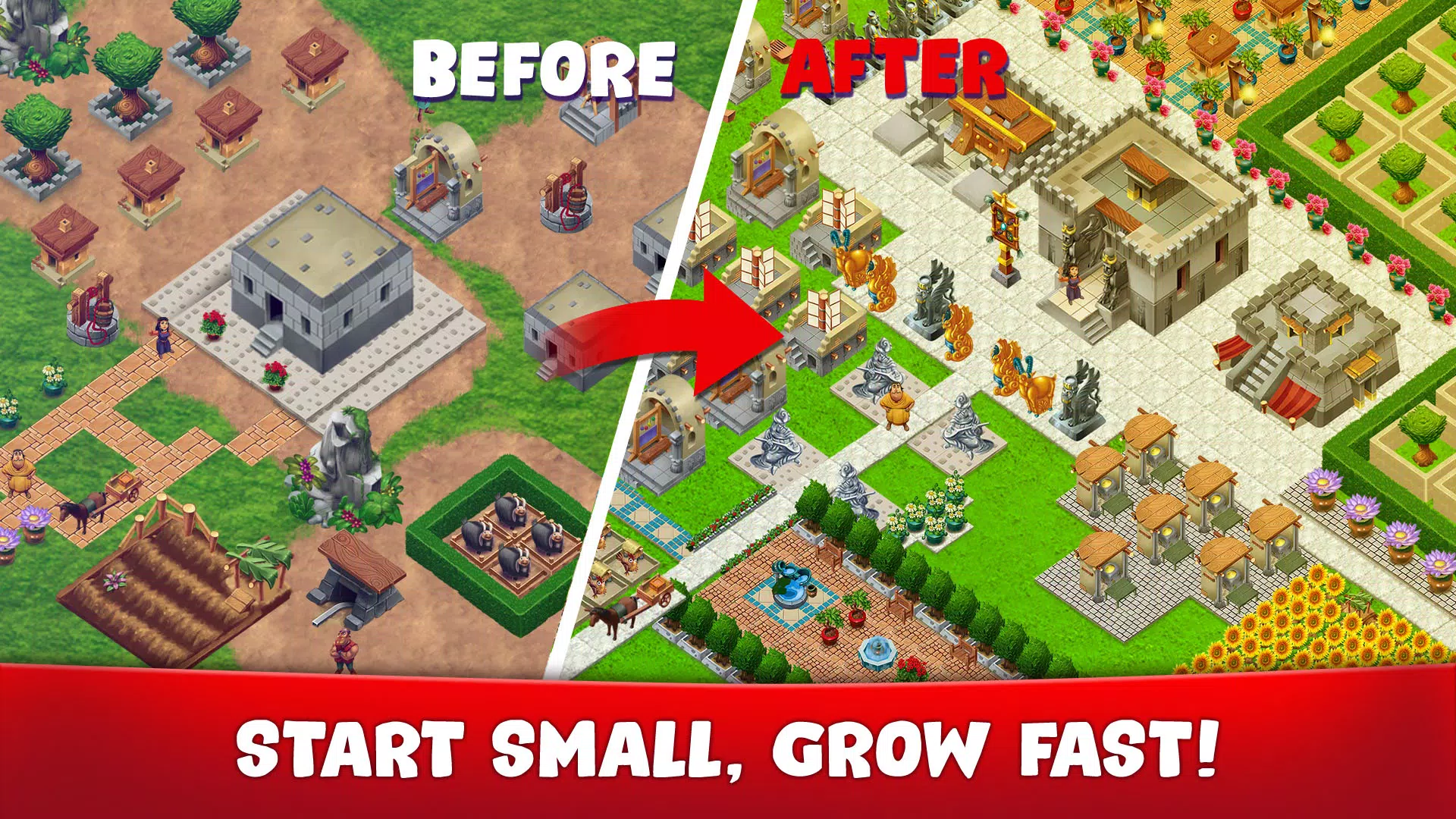 城镇景观:农场和城市建筑 城镇景观:农场和城市建筑