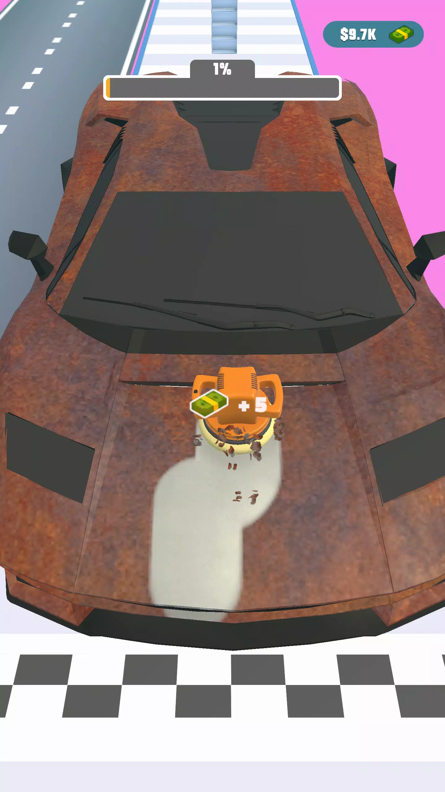 生锈的汽车跑！