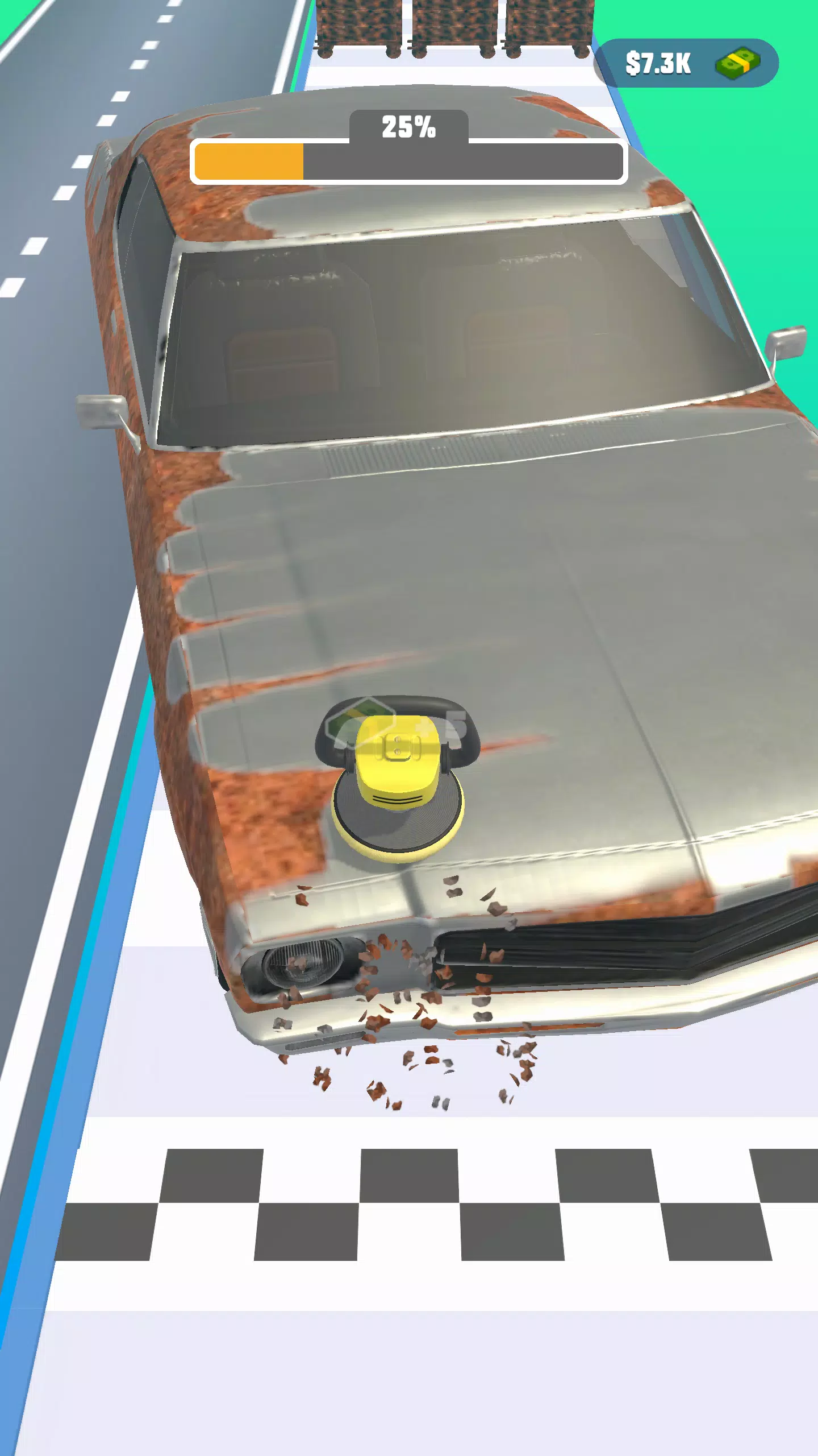 生锈的汽车跑！