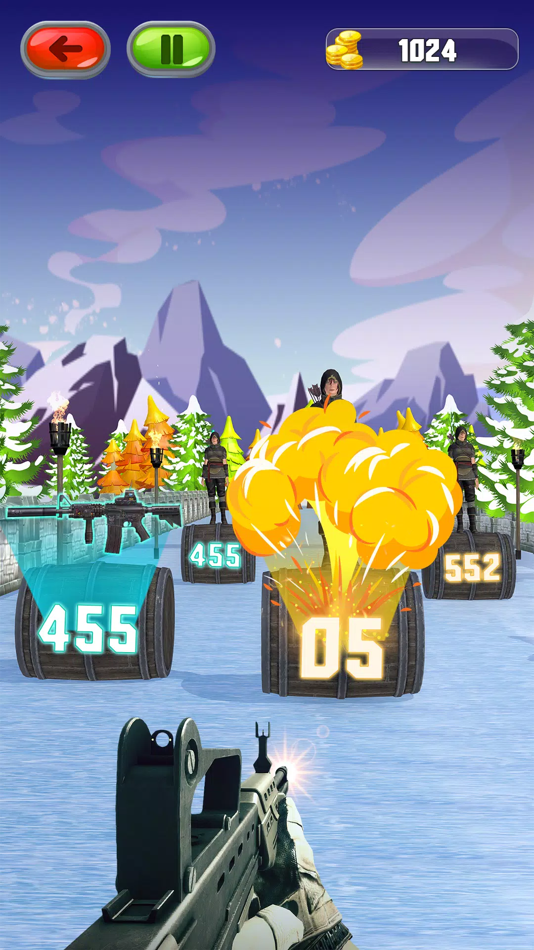 FPS炮手枪管射击