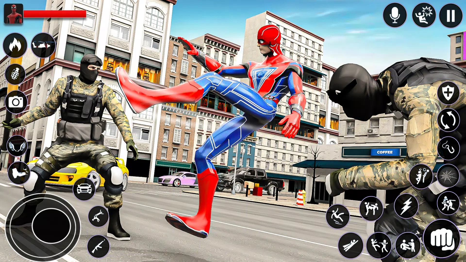 蜘蛛 战斗机 绳索 英雄 城市