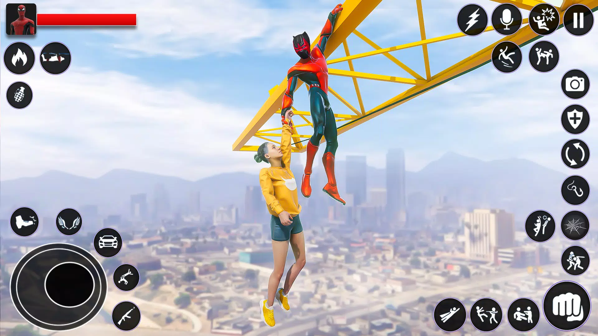 蜘蛛 战斗机 绳索 英雄 城市