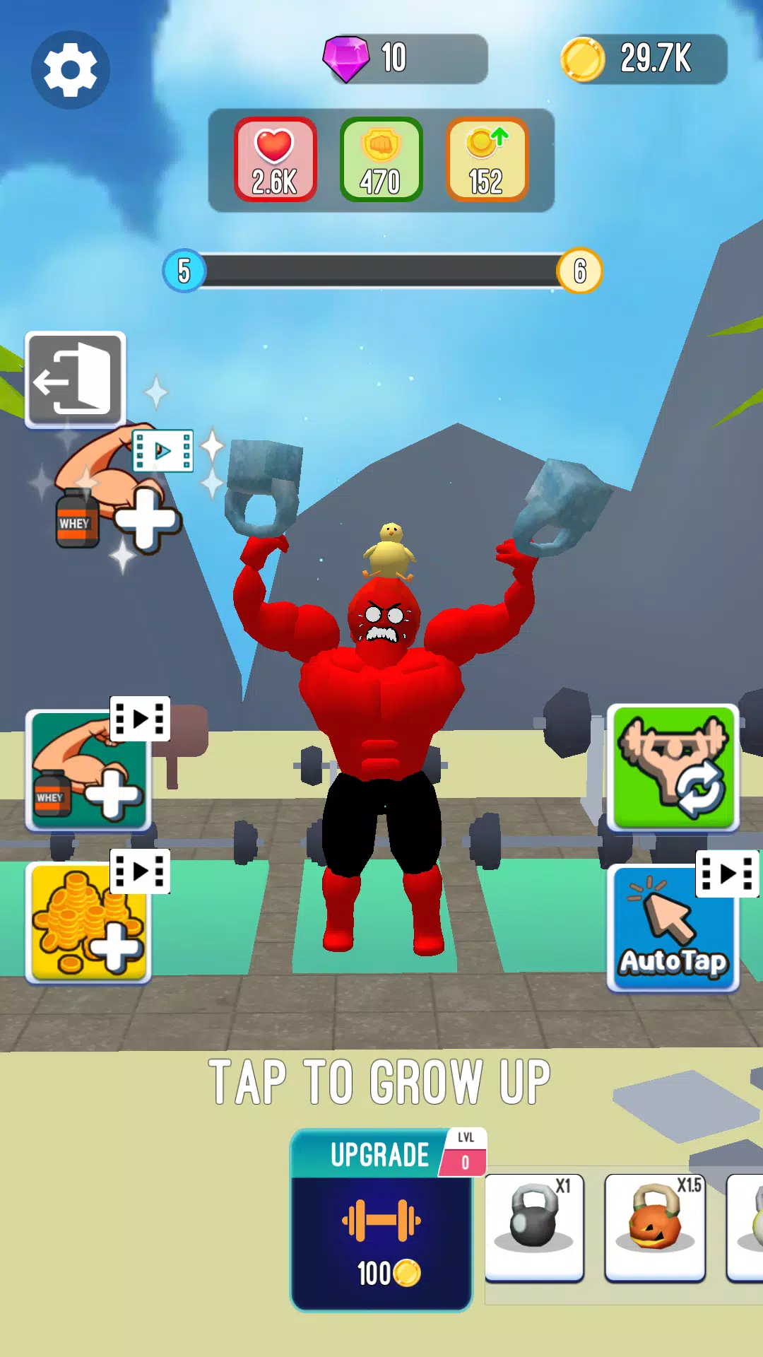 健身房空闲：锻炼点击器