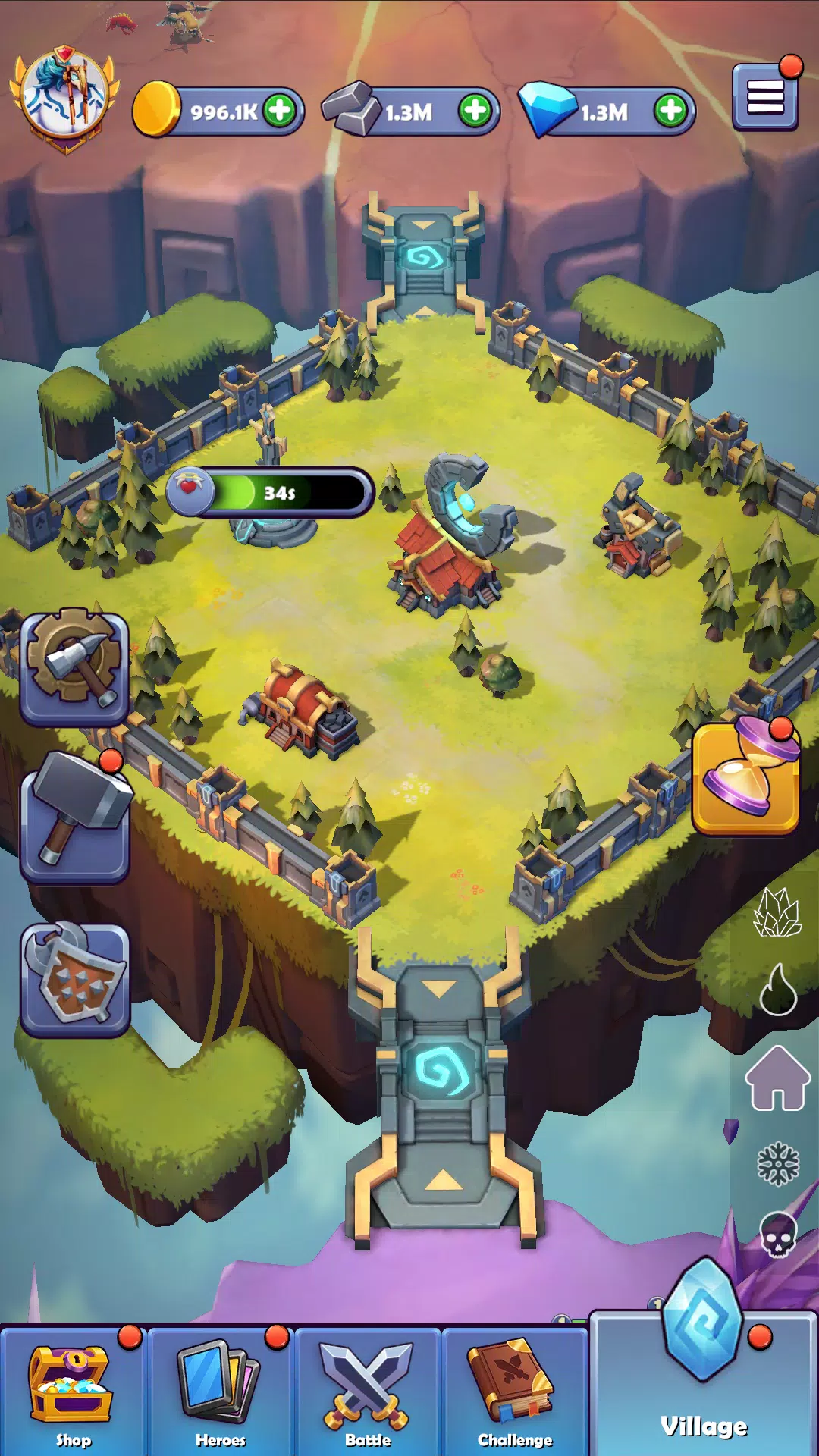 空闲天空村-英雄合并