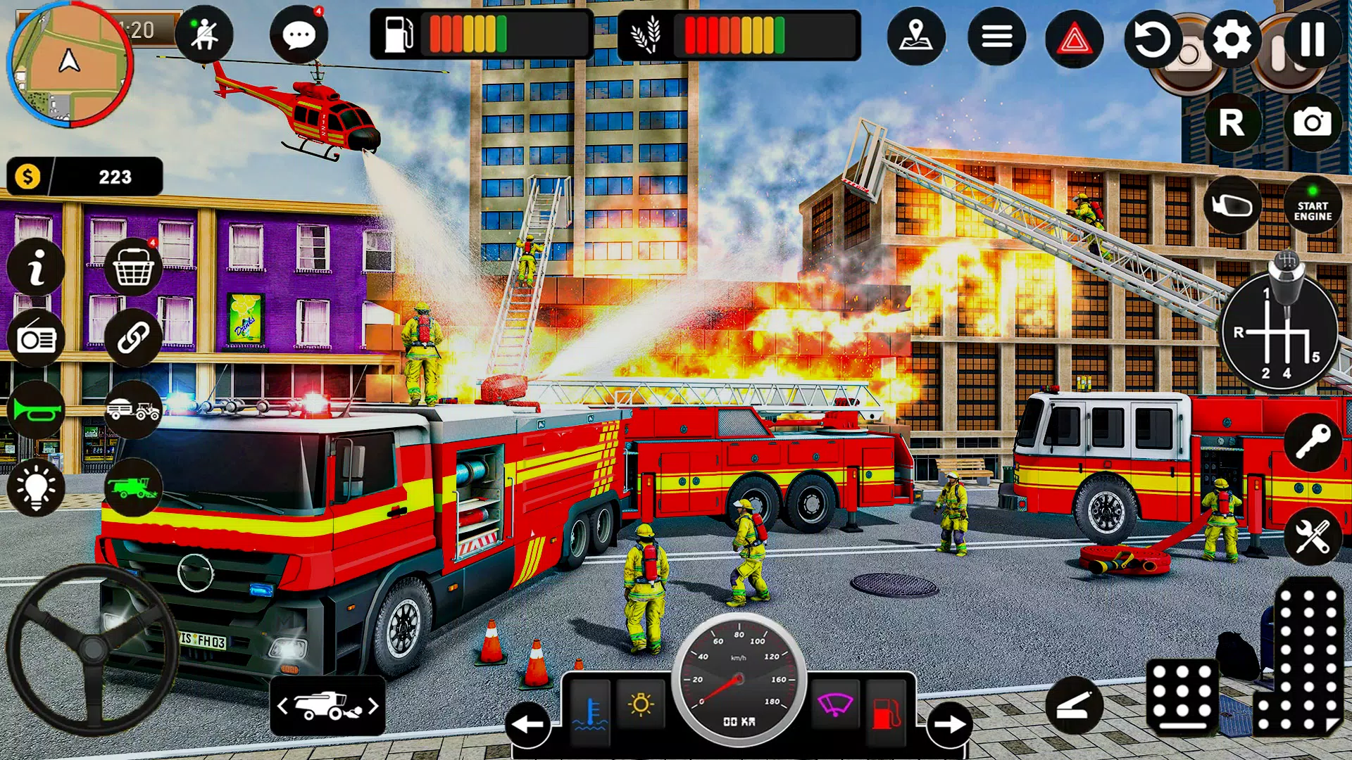 消防员消防车消防员