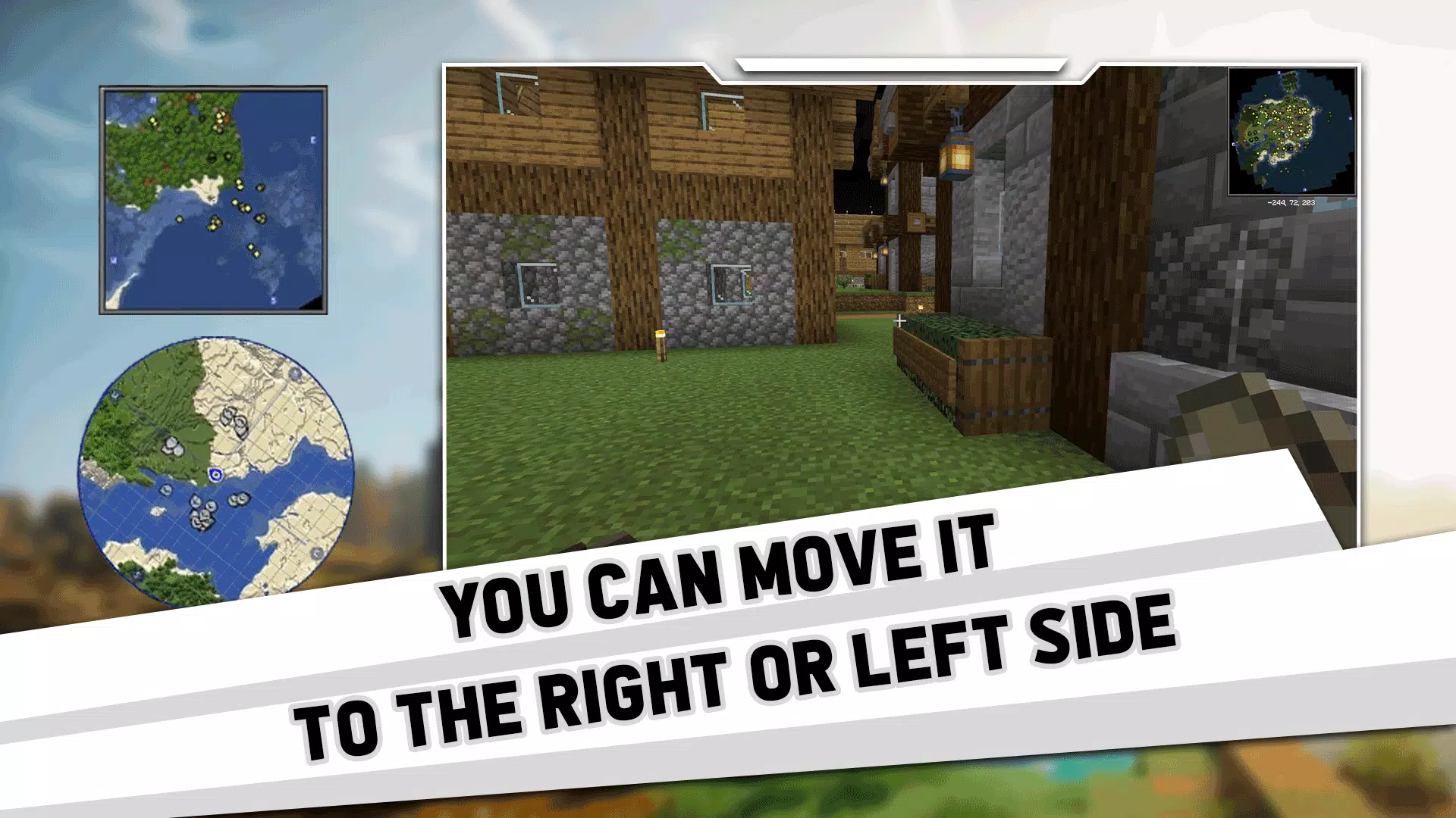 MCPE的逼真Minimap Mod