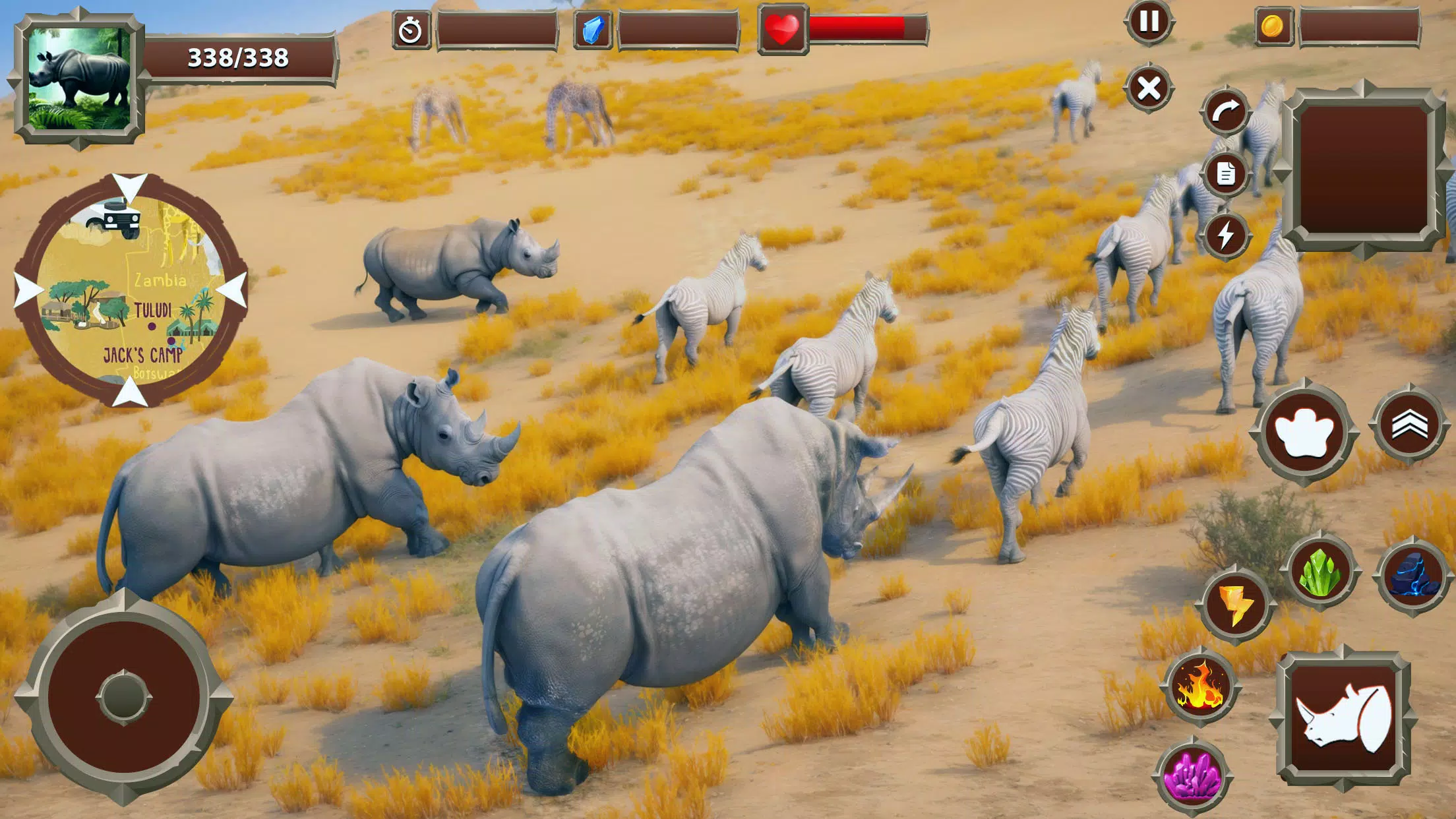 犀牛丛林野生动物生存 犀牛丛林野生动物生存