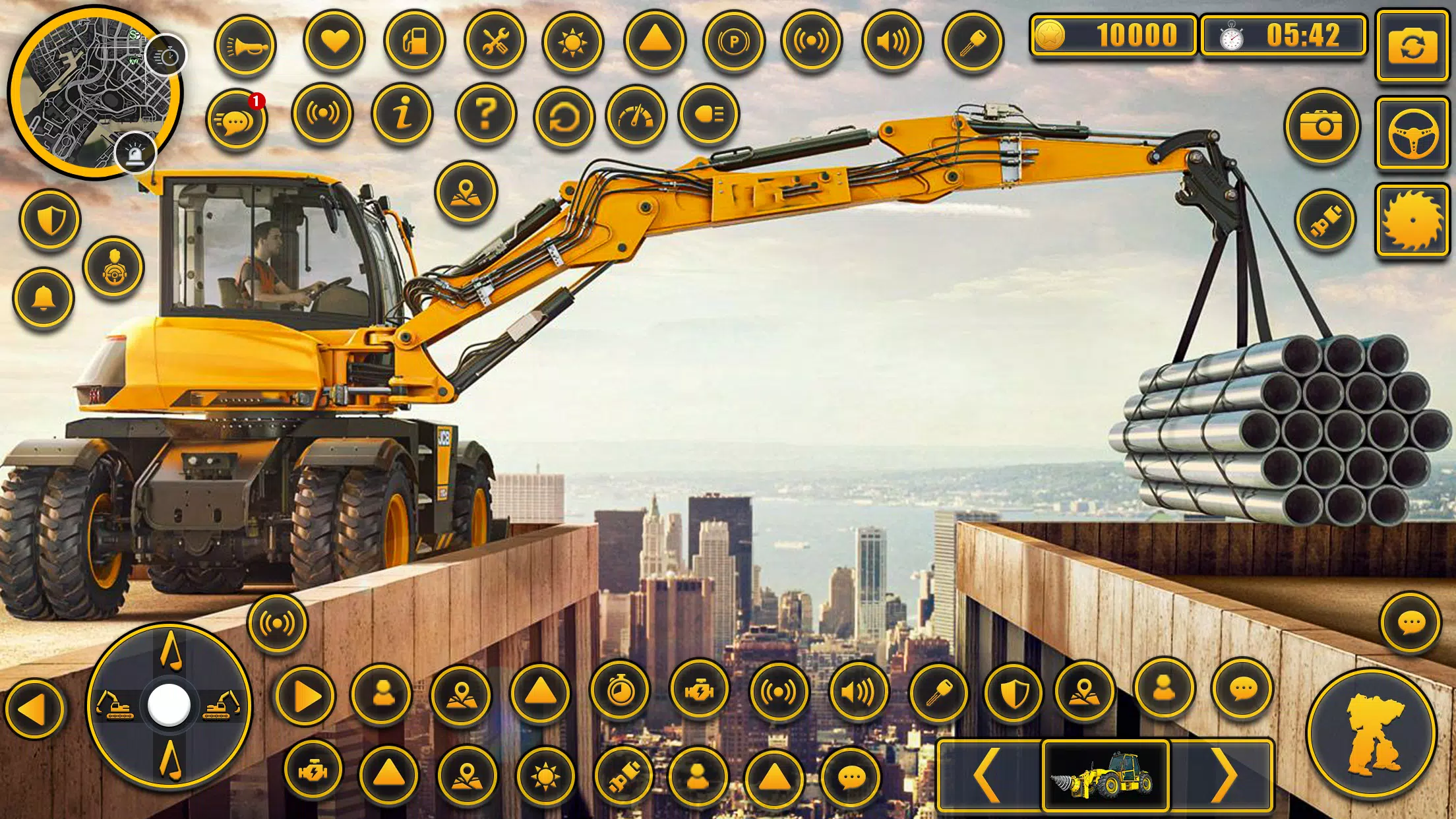 建筑卡车JCB游戏3D