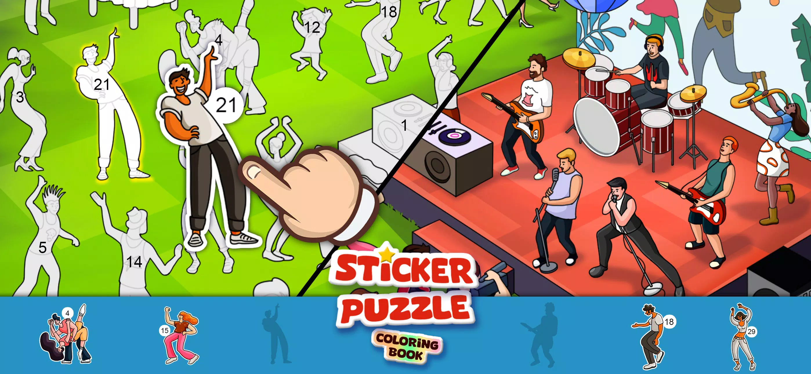 贴纸拼图-彩色书 贴纸拼图-彩色书