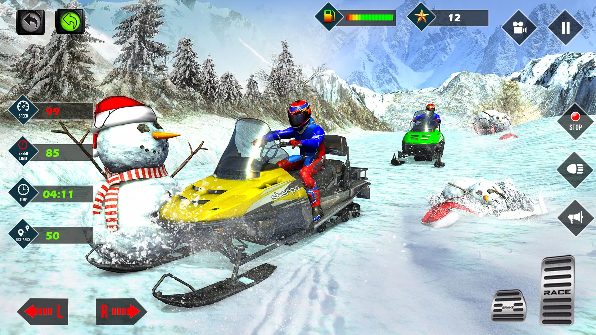 雪地摩托赛车游戏 雪地摩托赛车游戏