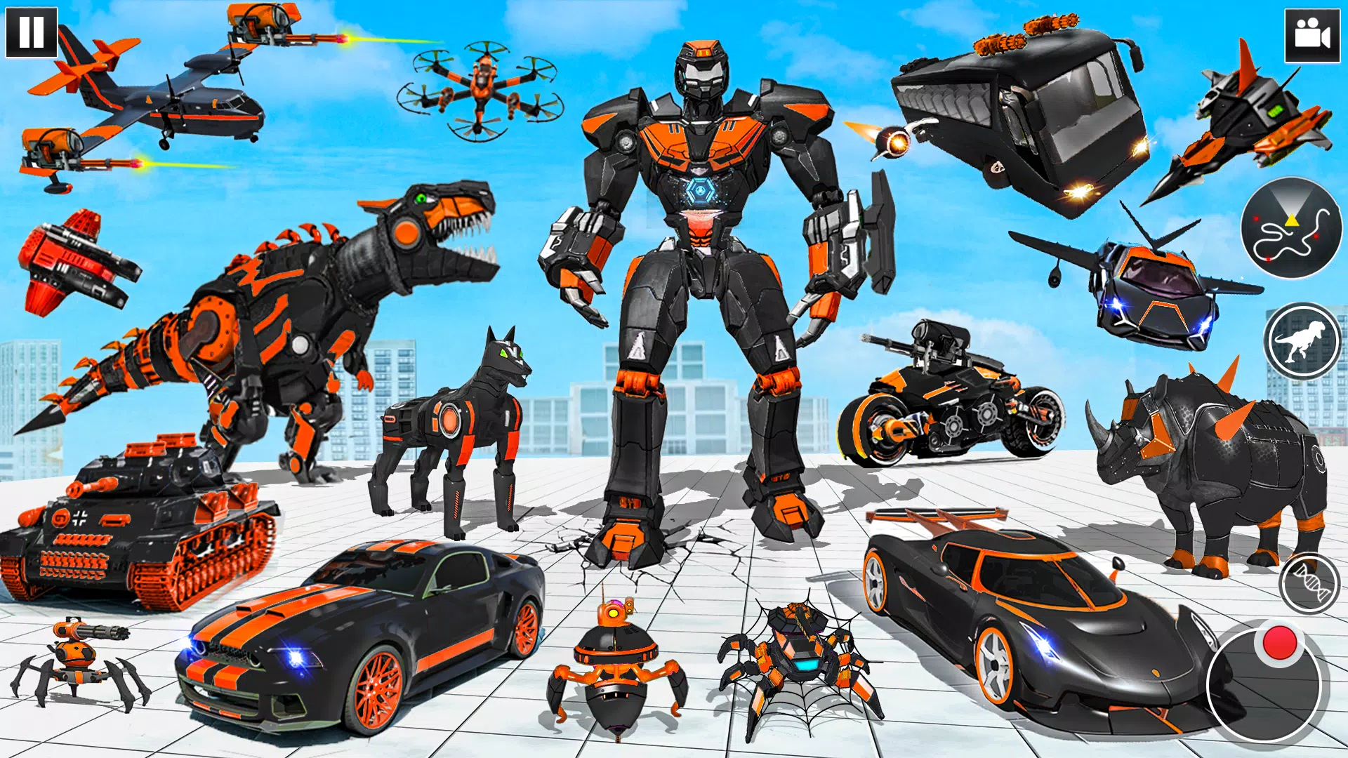 恐龙机器人：汽车改造游戏