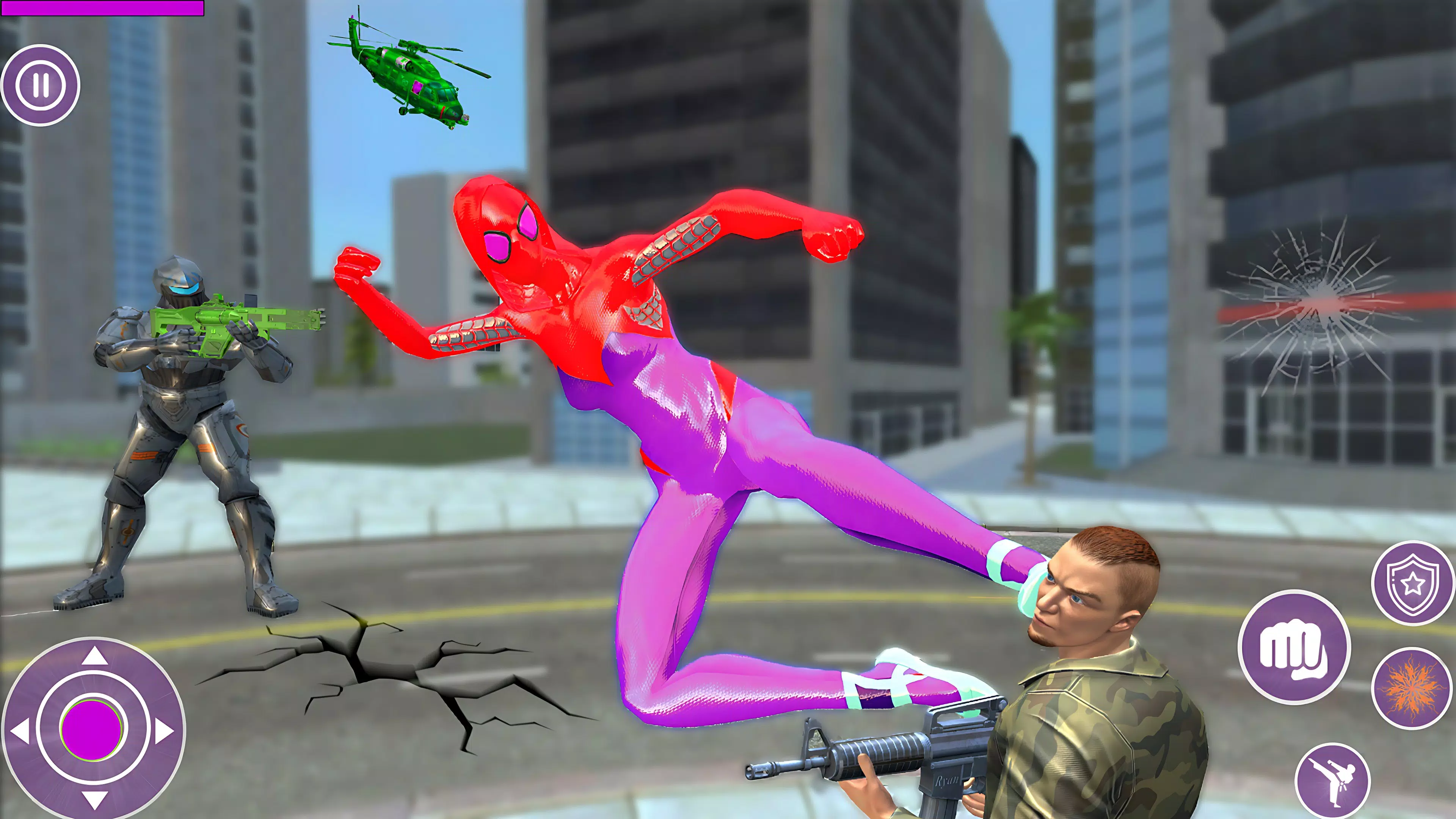 蜘蛛英雄女孩格斗游戏 蜘蛛英雄女孩格斗游戏