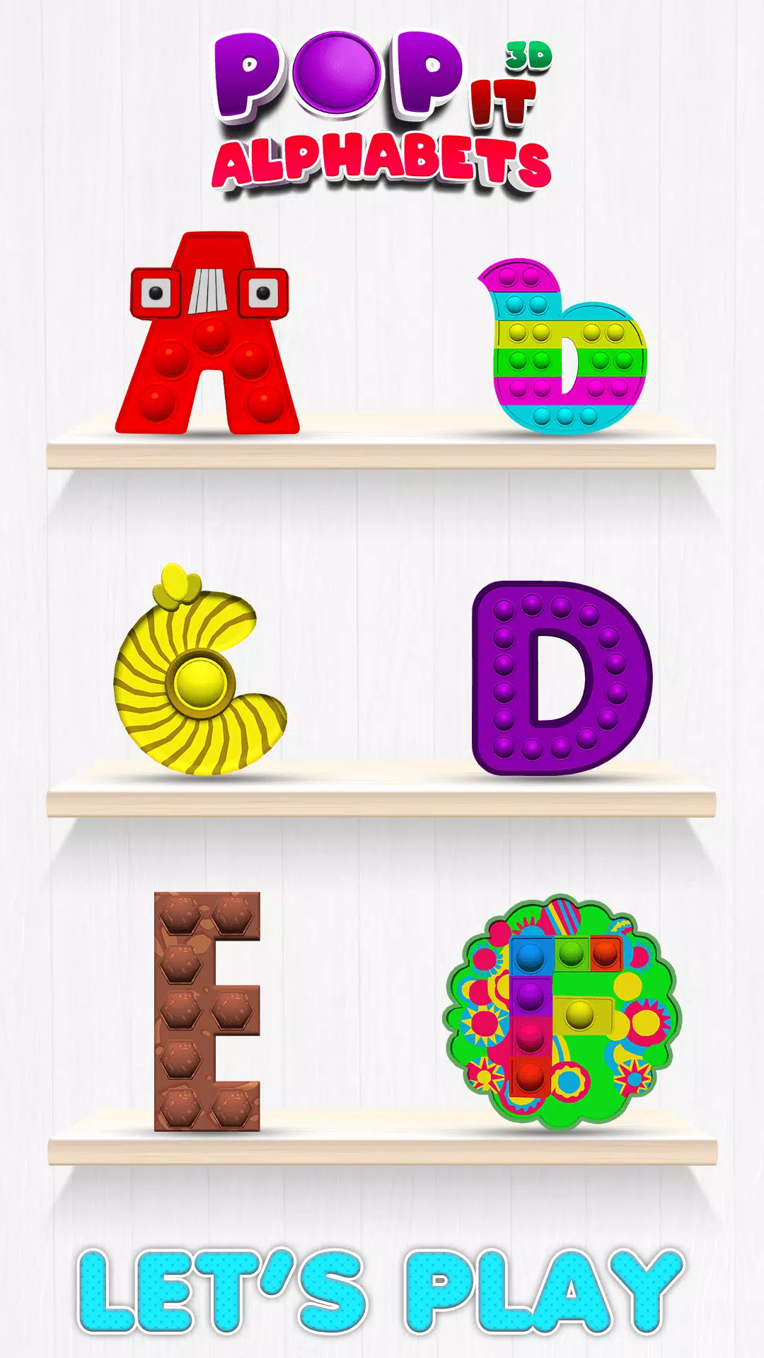 Pop-It字母表Lore 3D Giant Pop-It字母表Lore 3D Giant