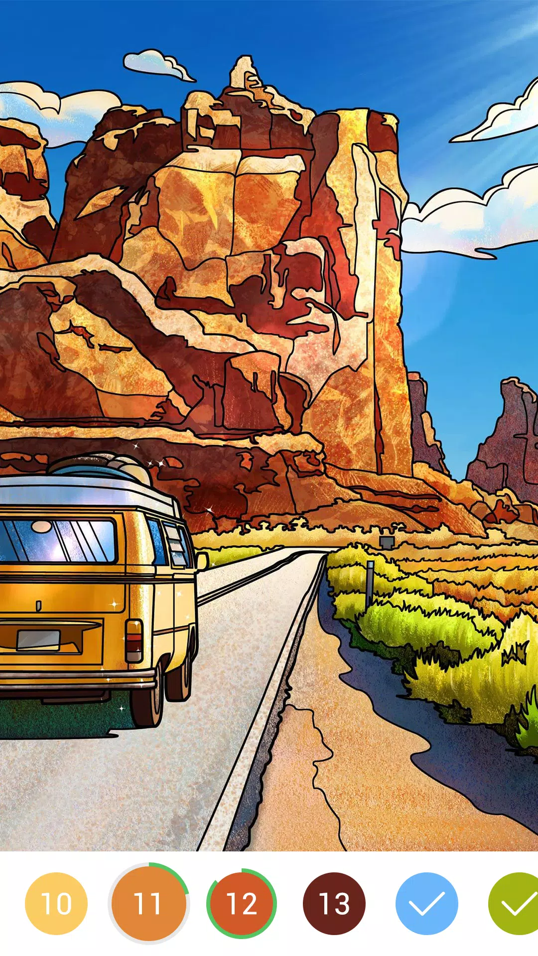 风景画:按数字着色 风景画:按数字着色