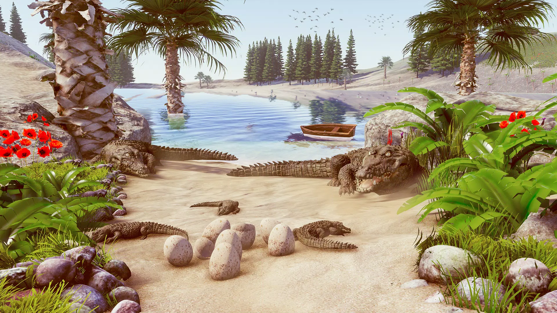 愤怒的鳄鱼野生动物狩猎游戏3D