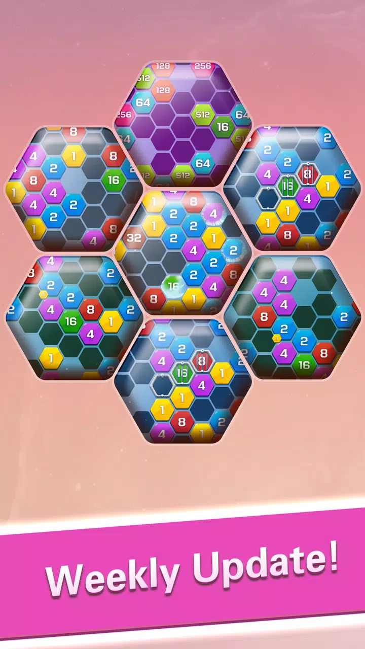合并块拼图-2048 Hexa