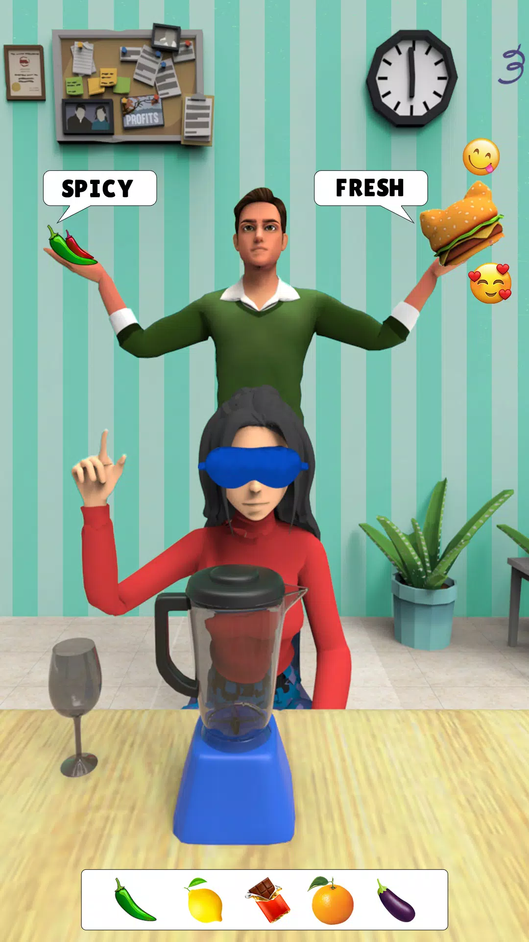 是或否，Food Prank Games 3D