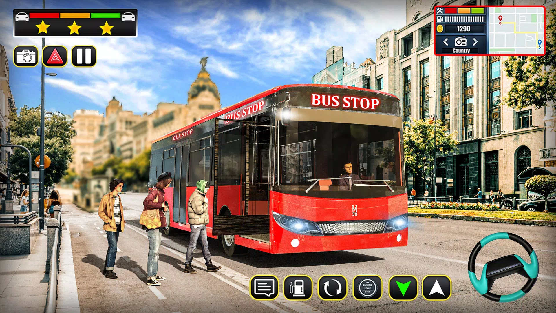 教练巴士驾驶 3D 运输