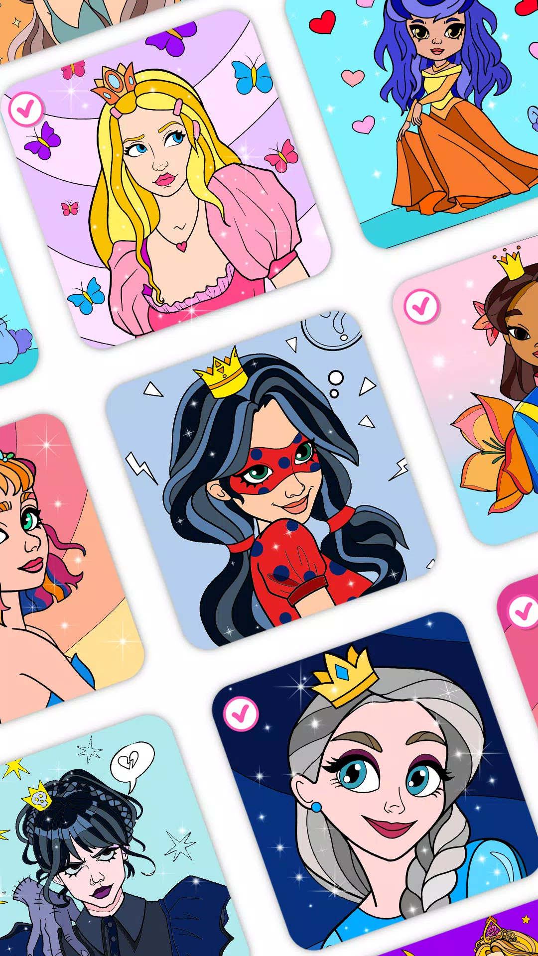 闪光公主着色书 - 女孩的艺术游戏