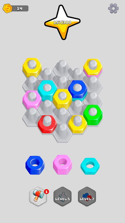 坚果类：贴纸六角拼图