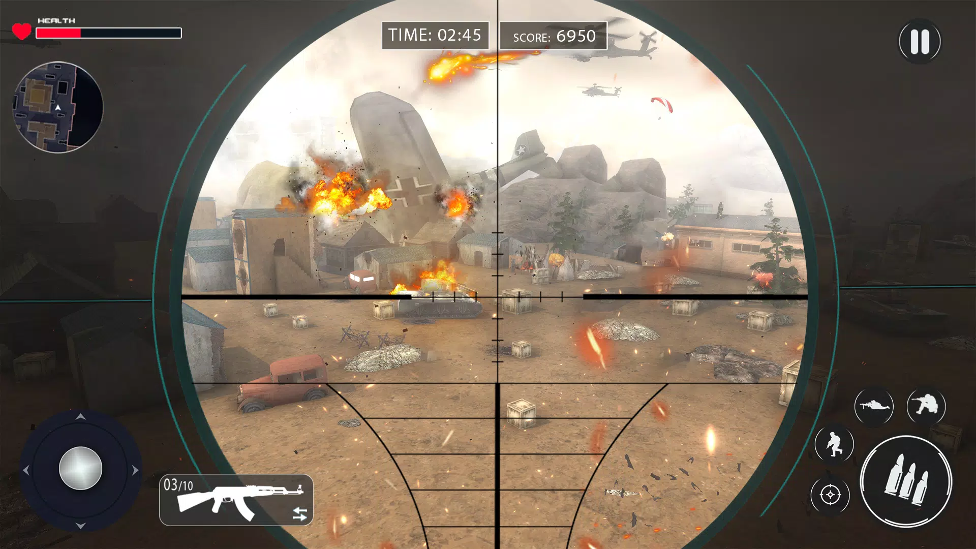 WW2 Sniper: 战争 游戏 狙击 射击 真枪 手遊