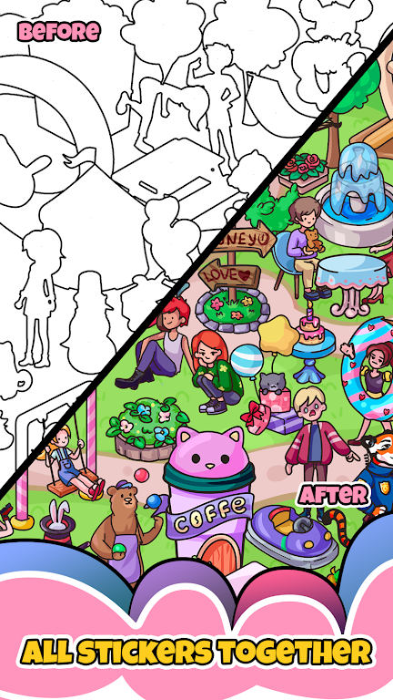 贴纸书和着色拼图