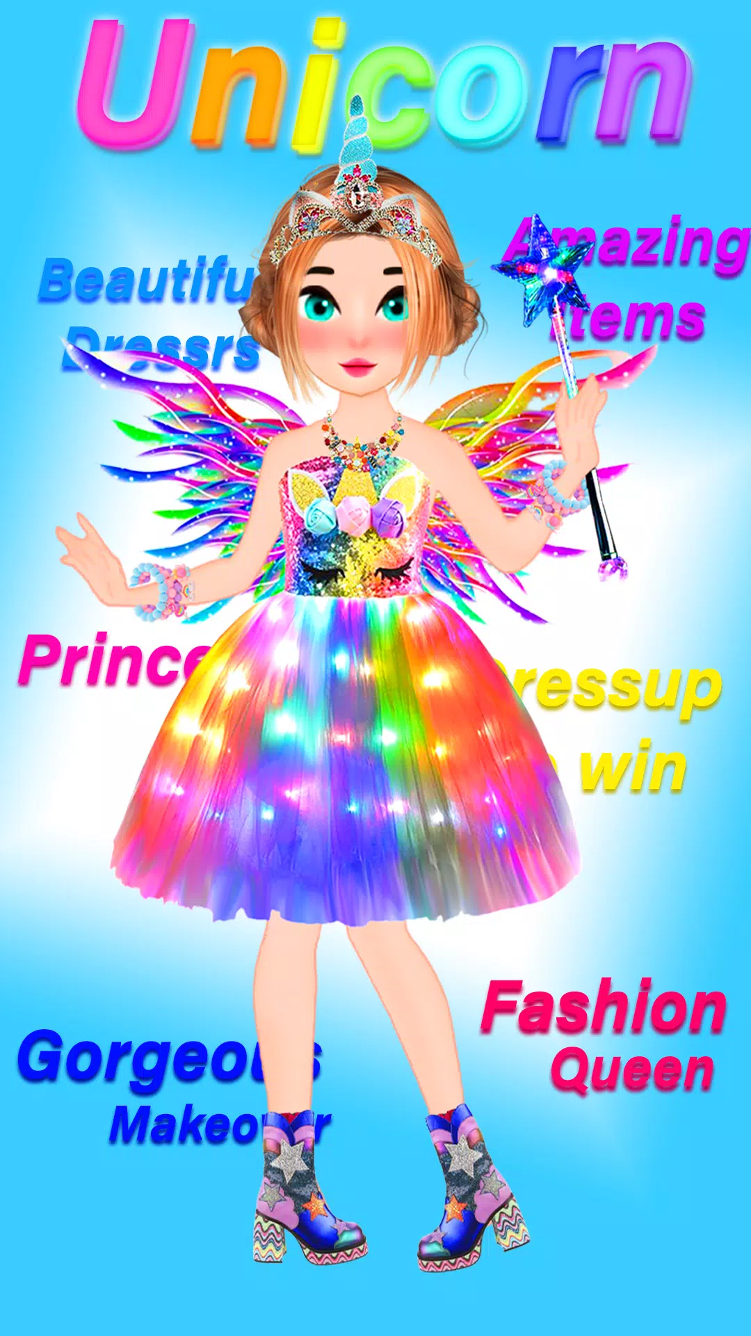 女孩独角兽打扮游戏