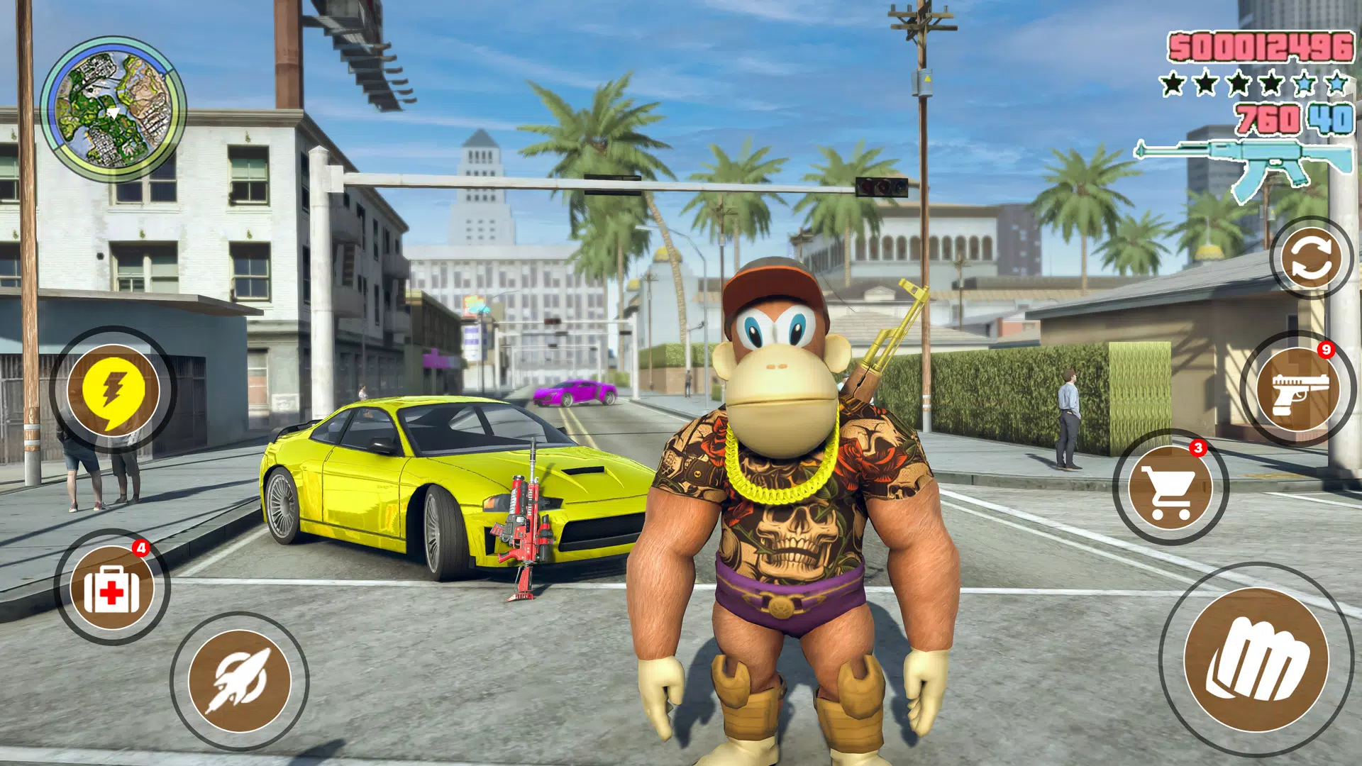 香蕉王斗大猩猩游戏 香蕉王斗大猩猩游戏